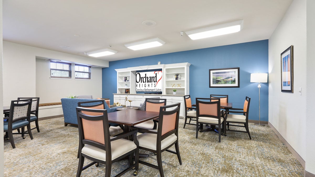 The TV lounge at Orchard Heights