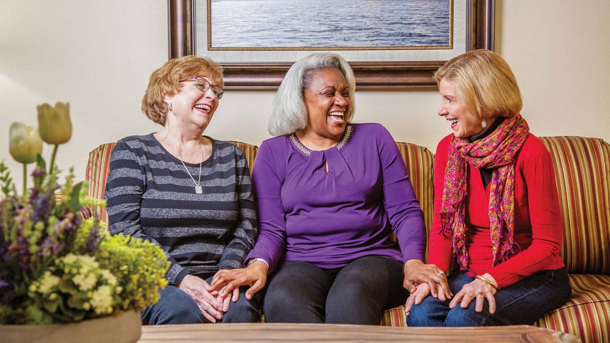 Residents enjoying time together at Orchard Heights