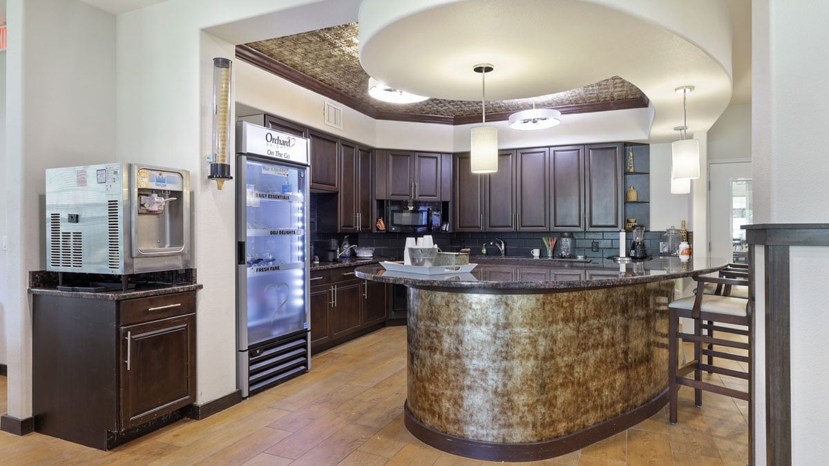 The kitchen at Orchard Heights